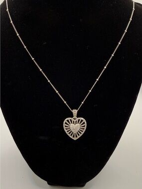 Brighton Illumina Heart Burst Necklace Swarovski Crystal Pendant Retired JM4821